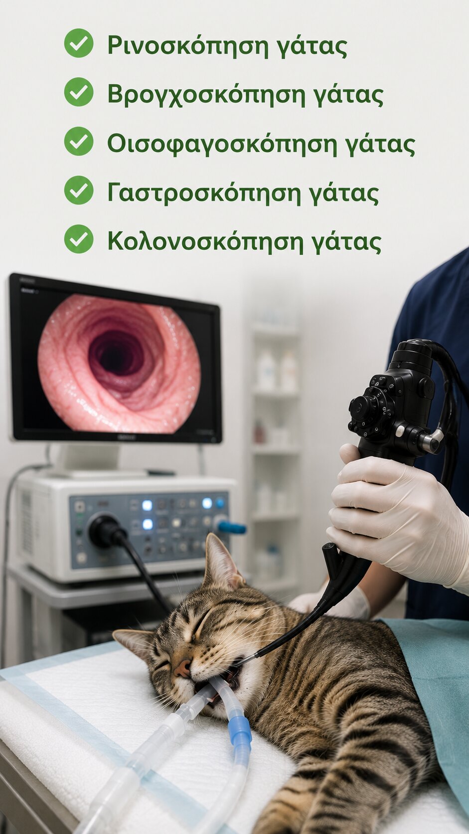 τα ειδη της ενδοσκοπησης γατας